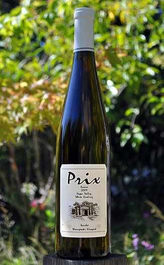 Hagafen Cellars 2009 Prix Vineyards Reserve White Riesling 750ml Wine Bottle