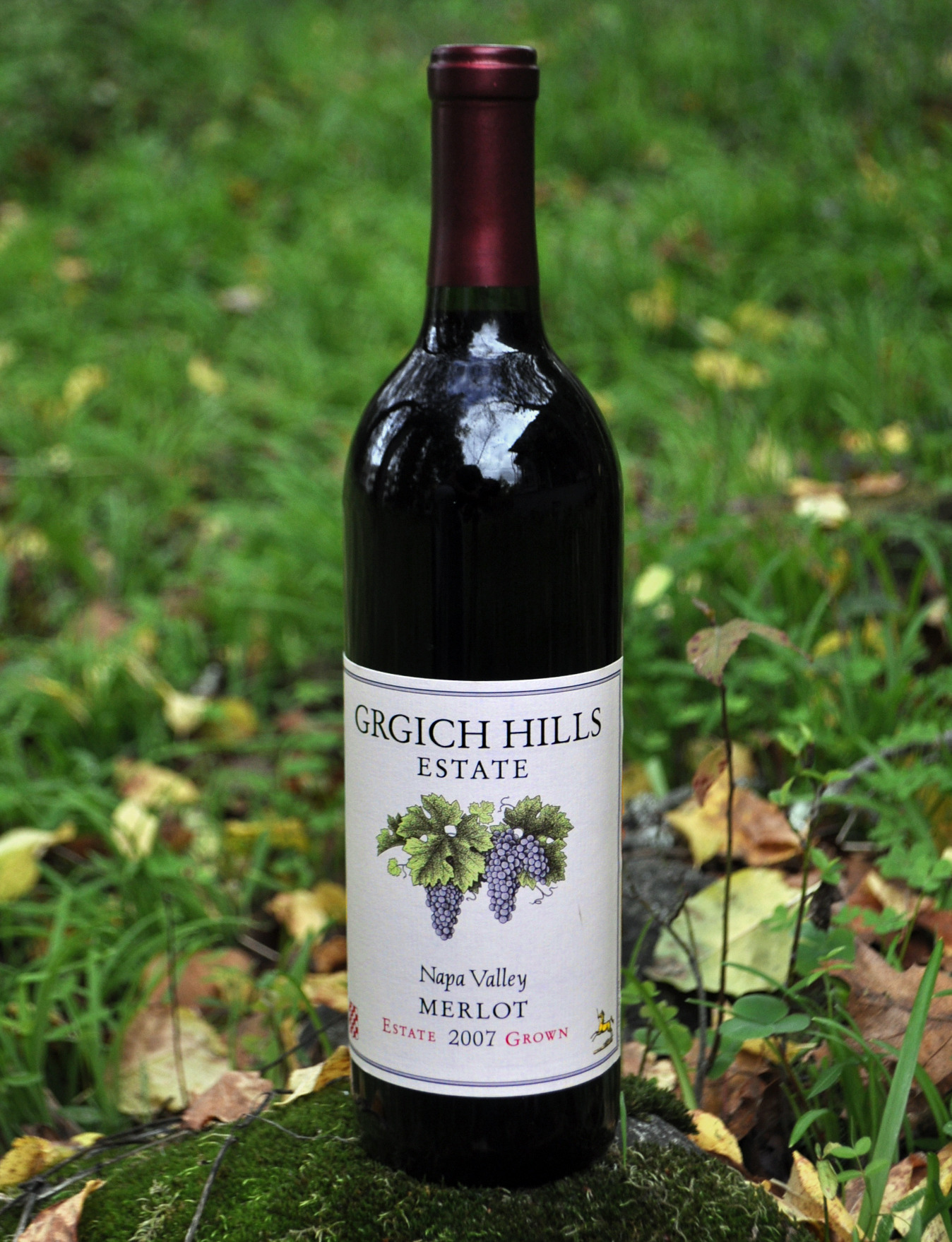 Grgich Hills Estate 2007 Estate Merlot 750ml Wine Bottle