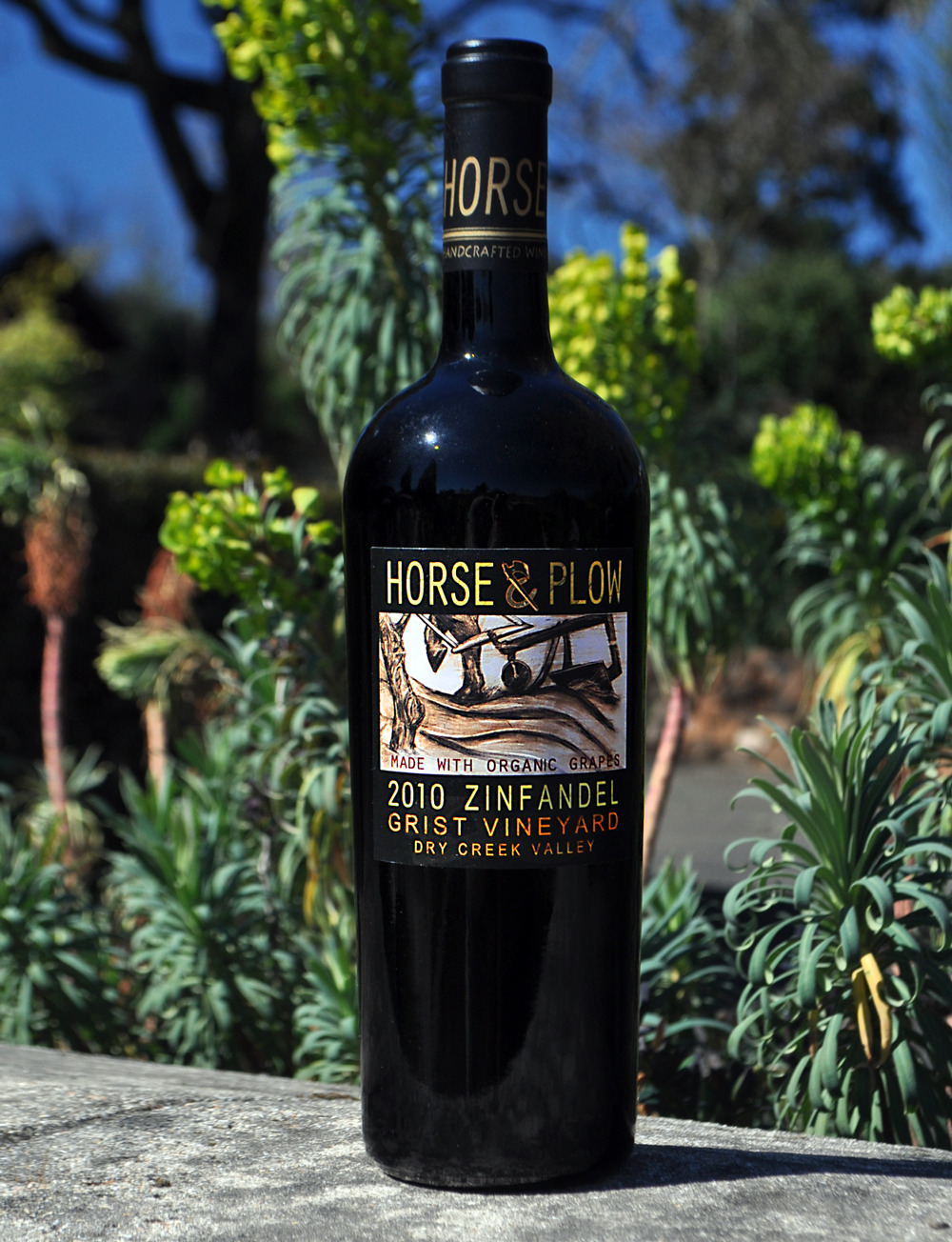 Horse & Plow 2010 Grist Vineyard Zinfandel 750ml Wine Bottle