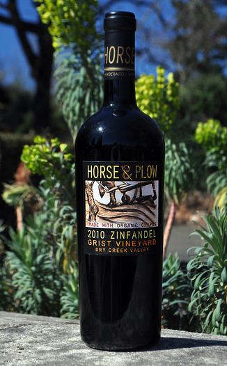 Horse & Plow 2010 Grist Vineyard Zinfandel 750ml Wine Bottle