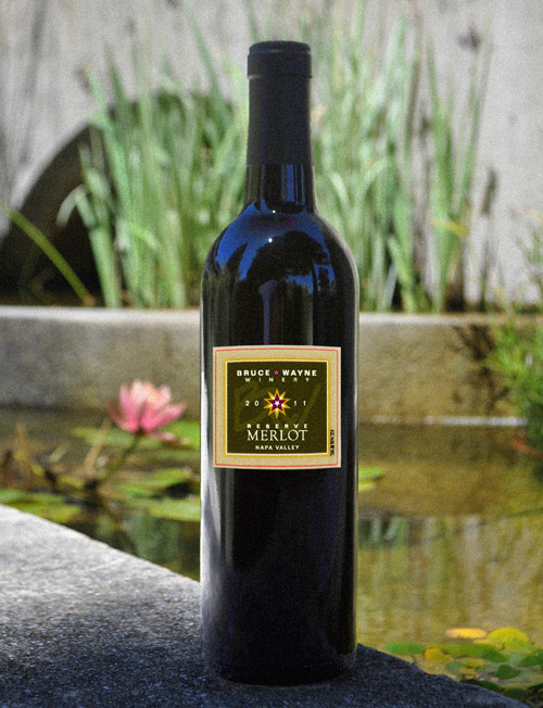 Bruce Wayne Winery 2011 Napa Valley Reserve Merlot 750ml Wine Bottle