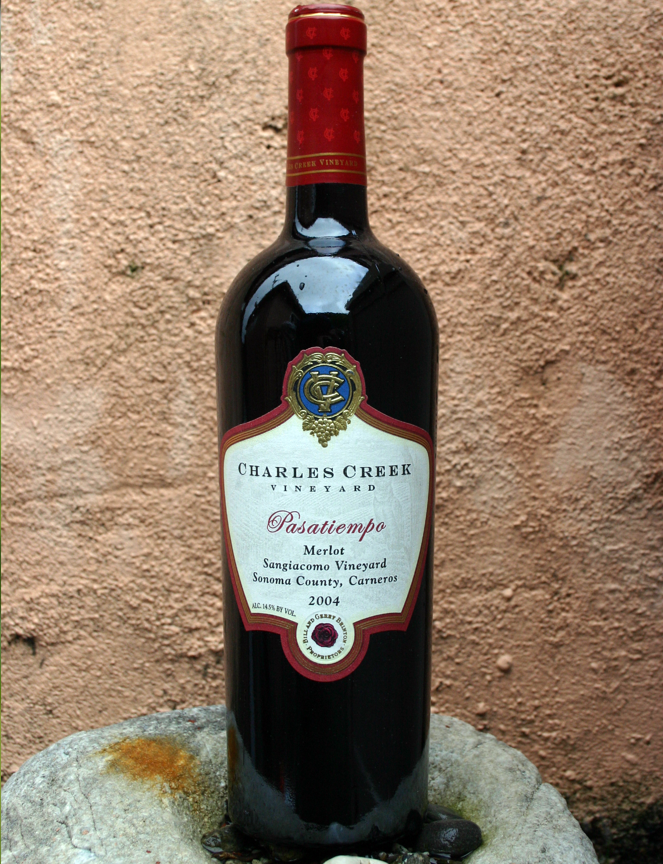 Charles Creek Vineyards 2004 Pasatiempo Carneros Merlot 750ml Wine Bottle