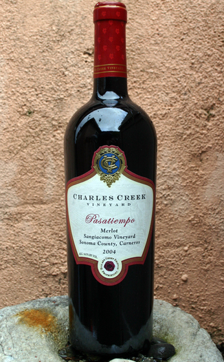 Charles Creek Vineyards 2004 Pasatiempo Carneros Merlot 750ml Wine Bottle