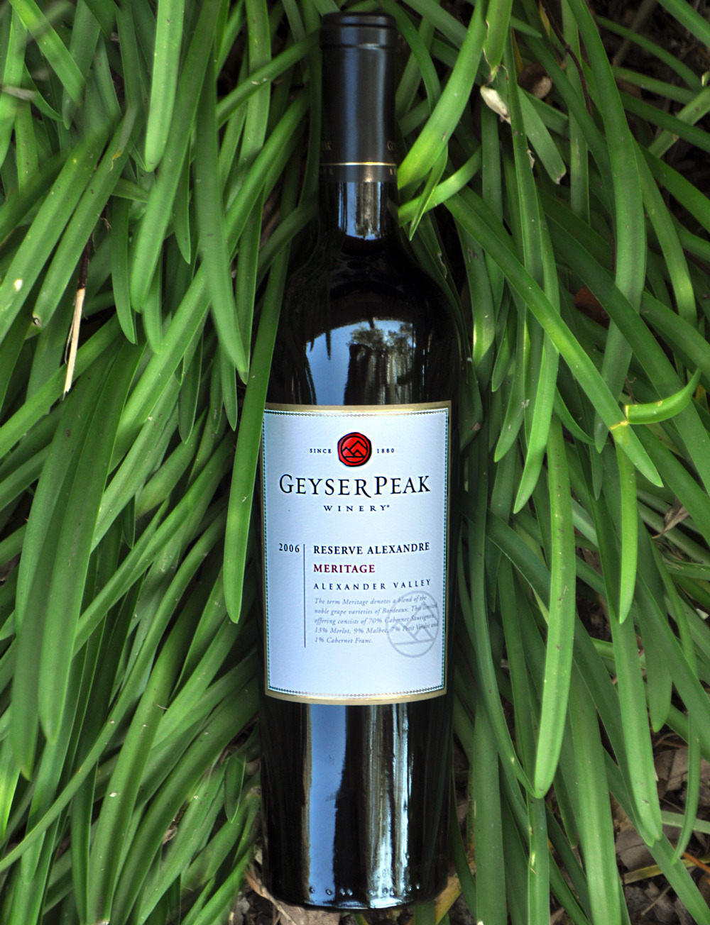 Geyser Peak Winery 2006 Reserve Alexandre Meritage 750ml Wine Bottle