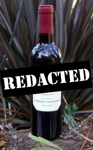 REDACTED 2007 Napa Valley Reserve Cabernet Sauvignon 750ml Wine Bottle