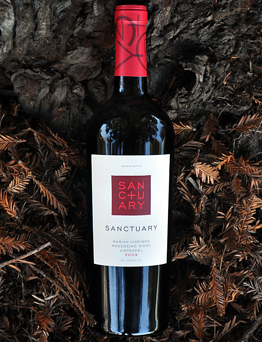 Sanctuary 2009 Mariah Vineyard Mendocino Ridge Zinfandel 750ml Wine Bottle