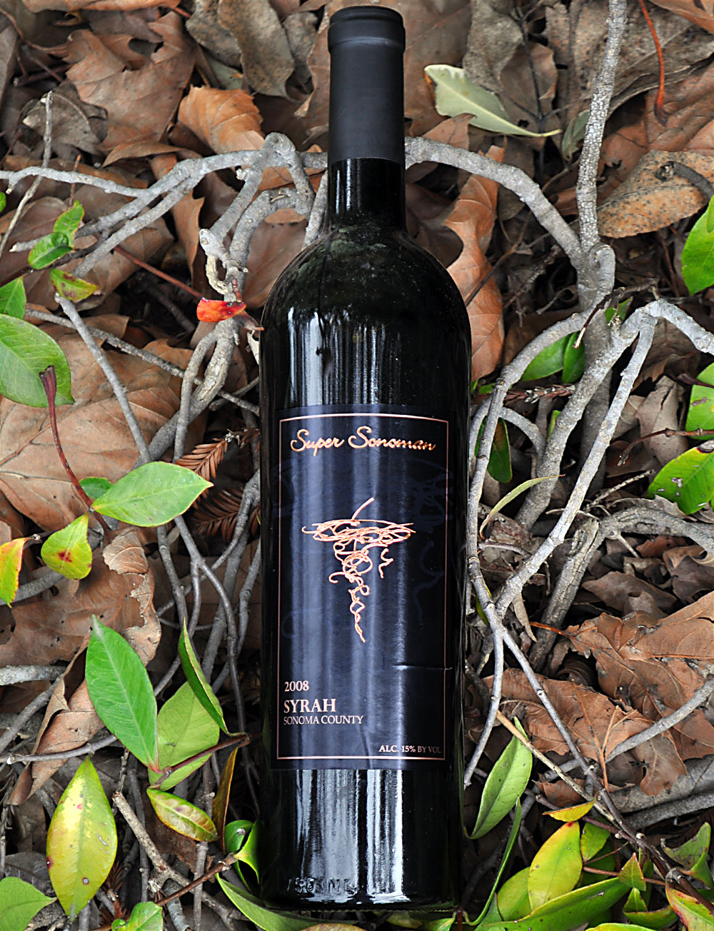 Super Sonoman 2008 Sonoma County Syrah 750ml Wine Bottle