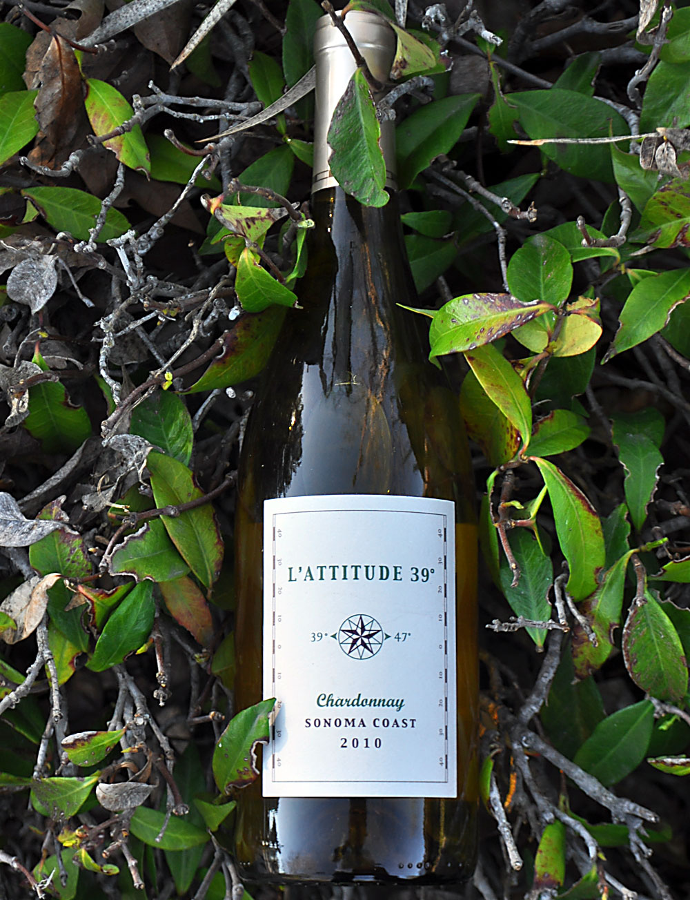 L'Attitude 39 2010 Sonoma Coast Chardonnay 750ml Wine Bottle