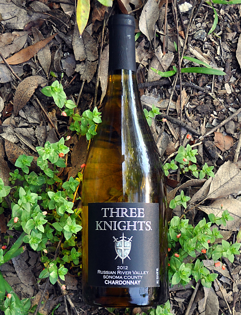 Three Knights Vineyards 2012 Russian River Valley Chardonnay 750ml Wine Bottle