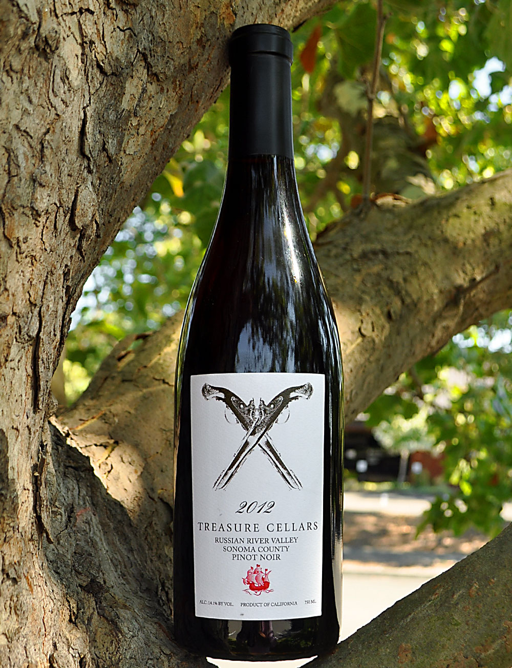 Treasure Cellars 2012 Russian River Valley Pinot Noir 750ml Wine Bottle