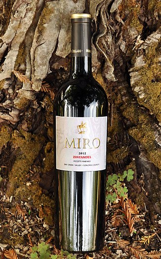 Miro Cellars 2012 Dry Creek Valley Zinfandel 750ml Wine Bottle