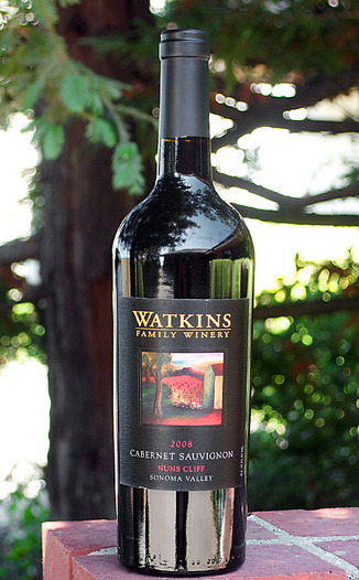 Watkins Family Winery 2008 Nuns Cliff Vineyard Sonoma Valley Cabernet Sauvignon 750ml Wine Bottle