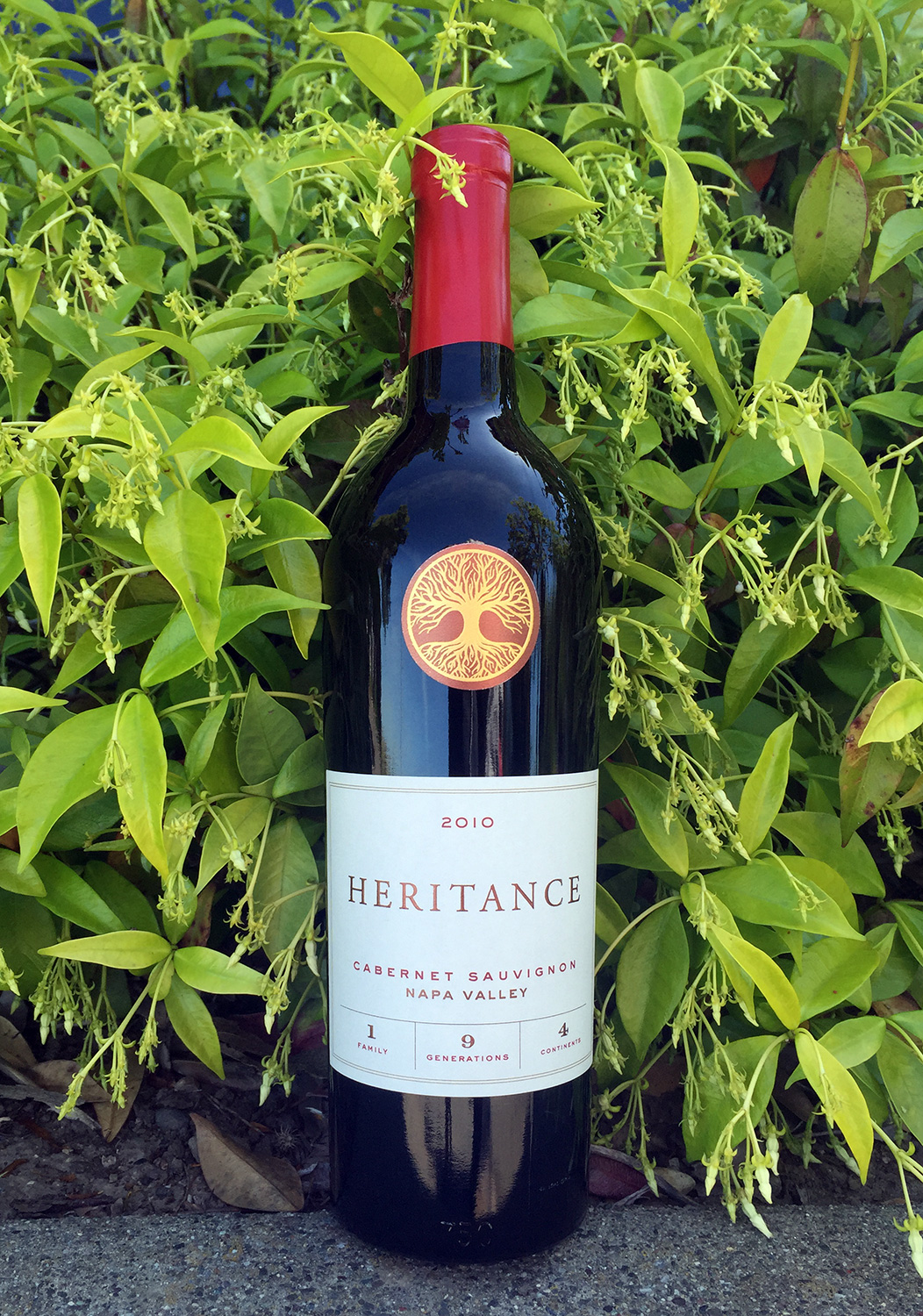 Heritance 2010 Napa Valley Cabernet Sauvignon 750ml Wine Bottle
