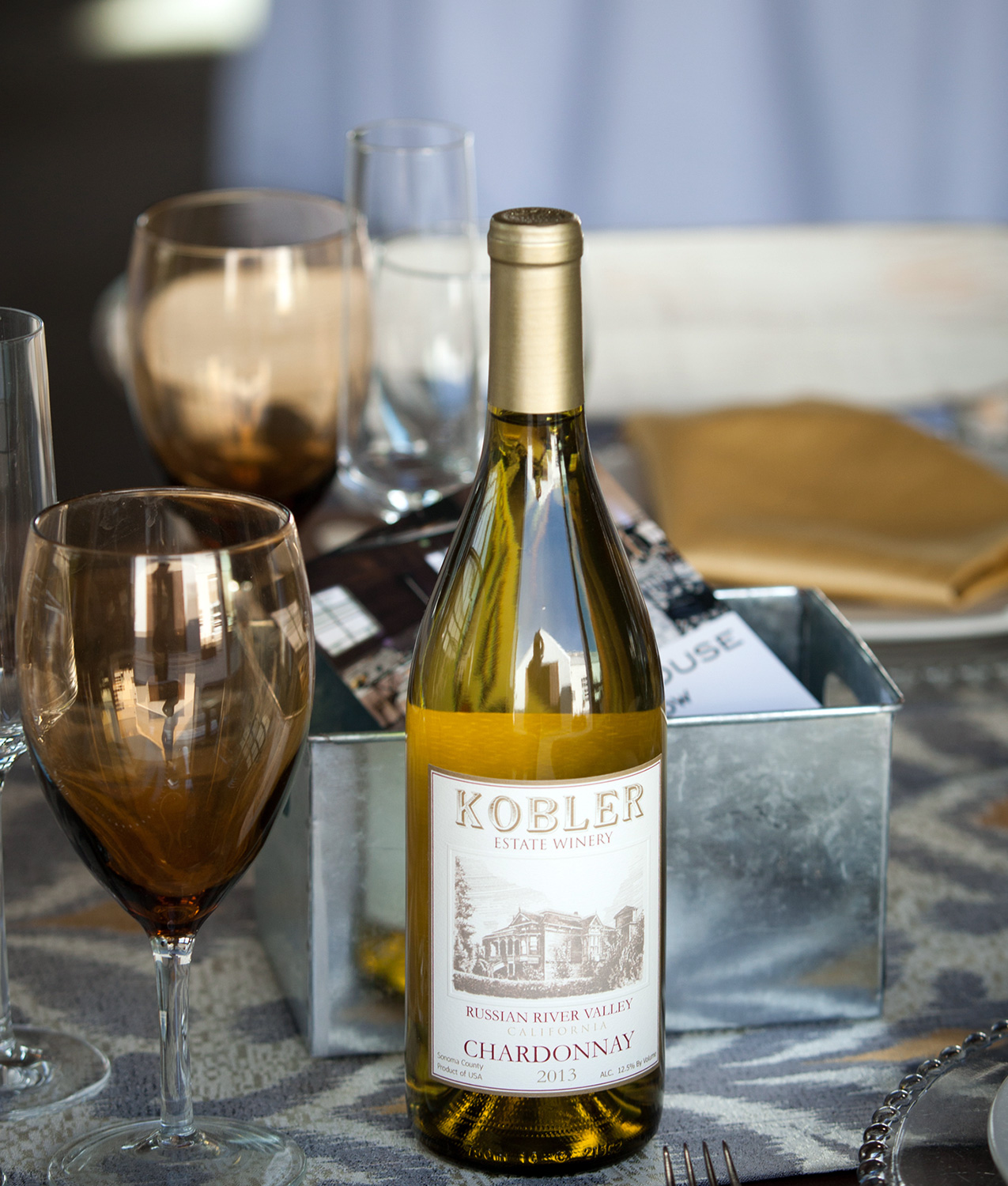 Kobler Estate Winery 2013 Russian River Valley Chardonnay 750ml Wine Bottle