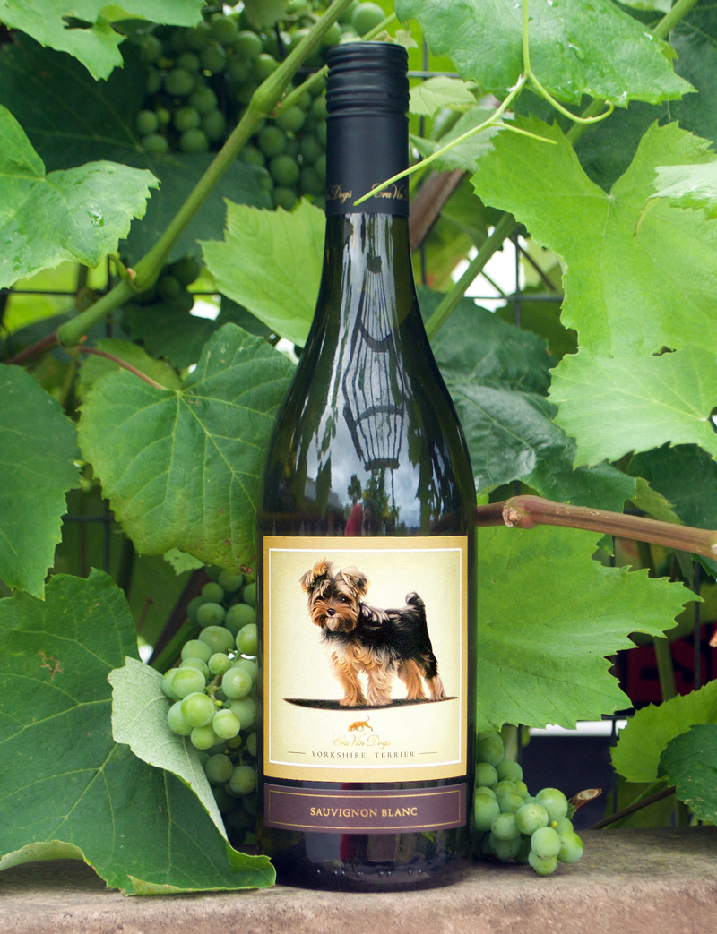 Cru Vin Dogs 2013 Yorkshire Terrier Sauvignon Blanc 750ml Wine Bottle