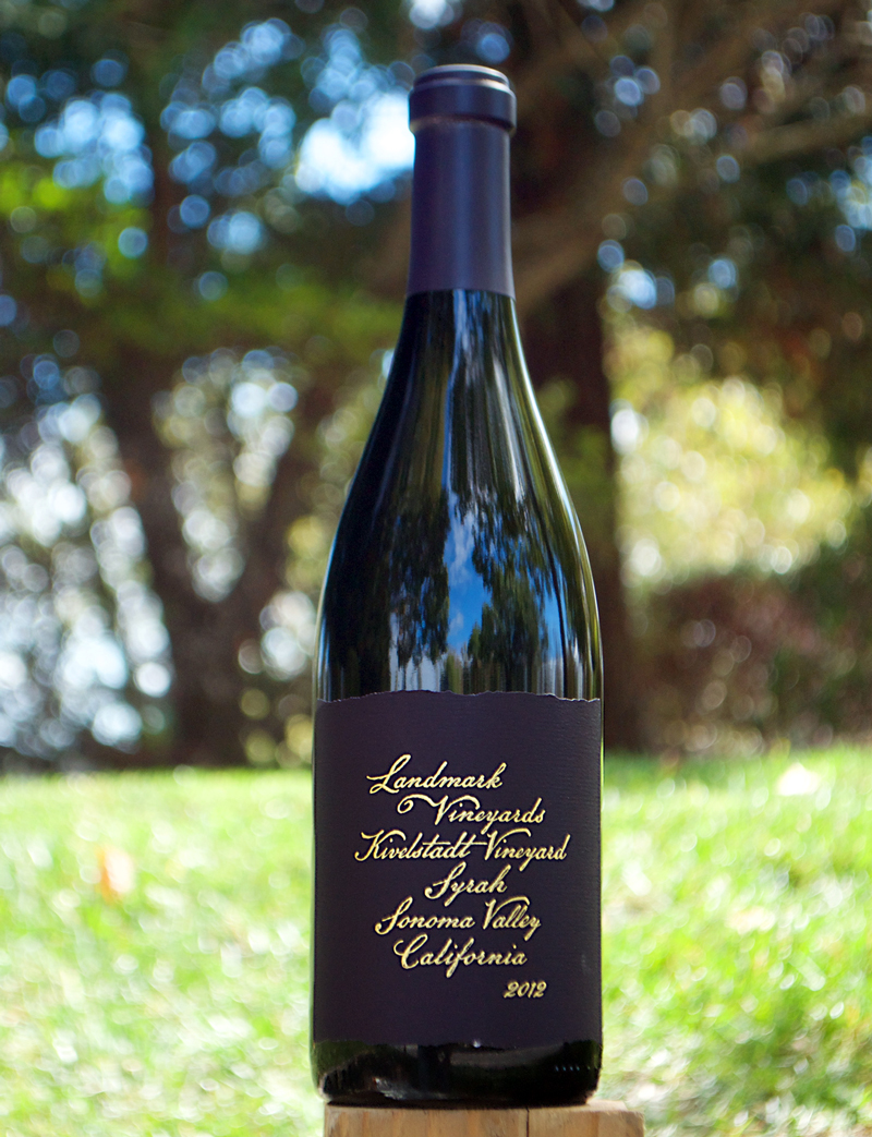 Landmark Vineyards 2012 Kivelstadt Vineyard Sonoma Valley Syrah 750ml Wine Bottle