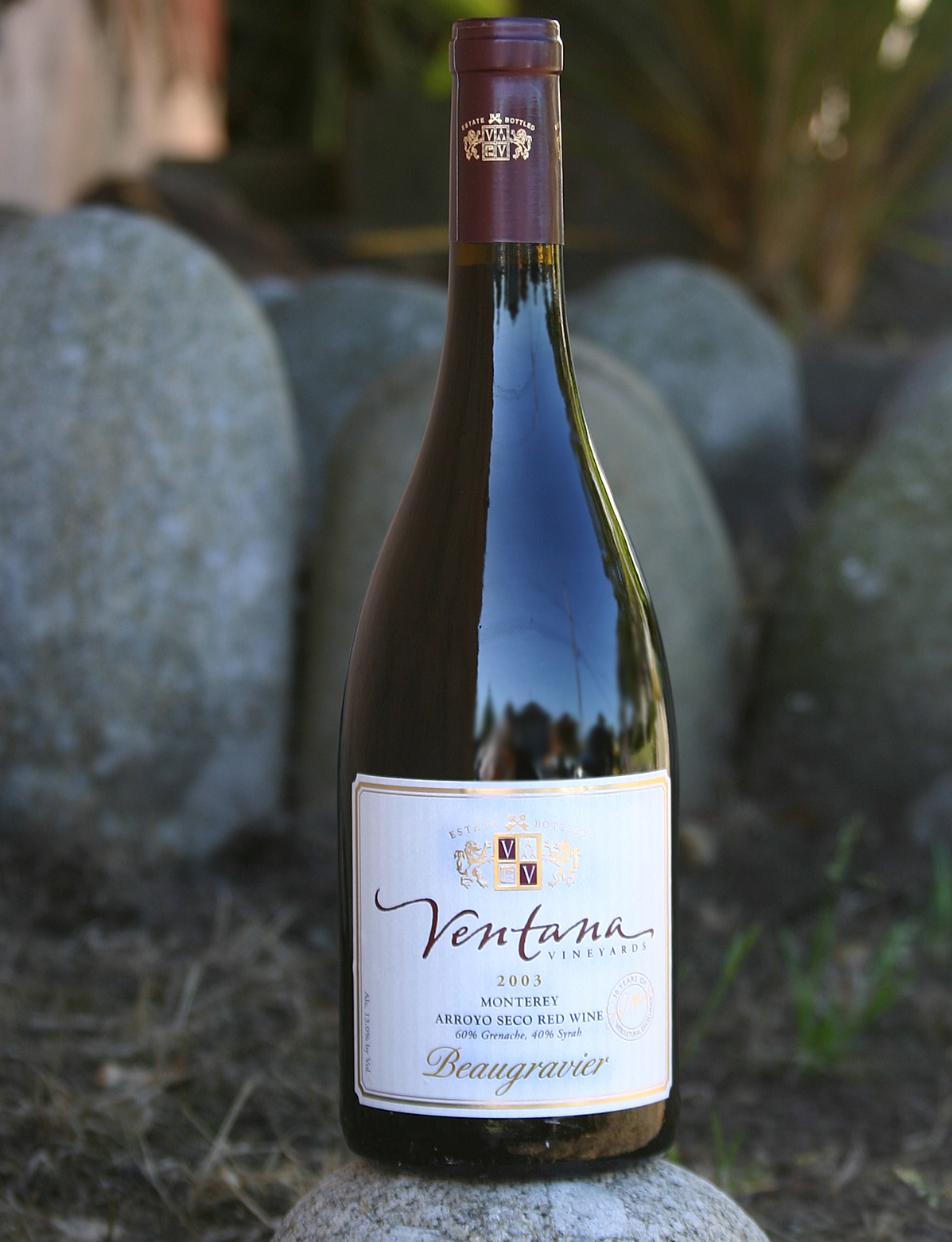 Ventana Vineyards 2003 Beaugravier 750ml Wine Bottle