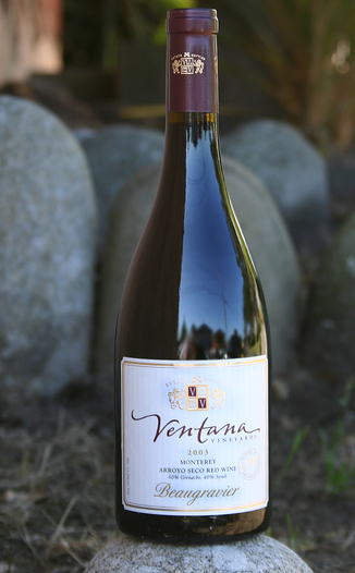 Ventana Vineyards 2003 Beaugravier 750ml Wine Bottle
