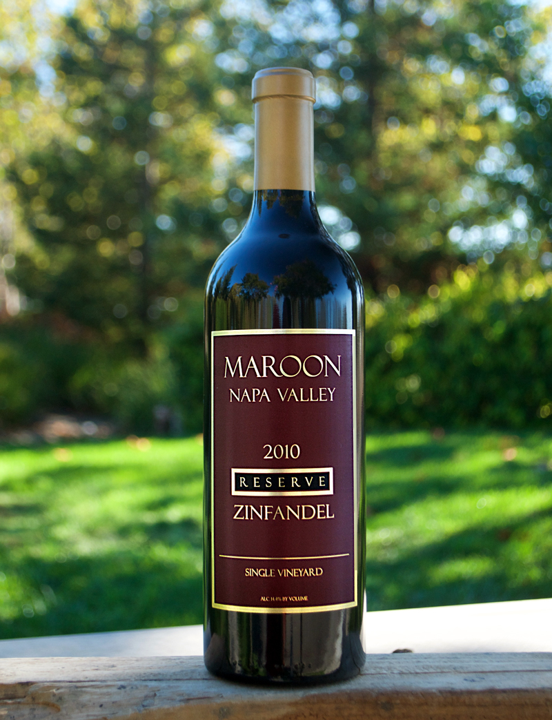 Maroon 2010 Reserve Single Vineyard Zinfandel 750ml Wine Bottle