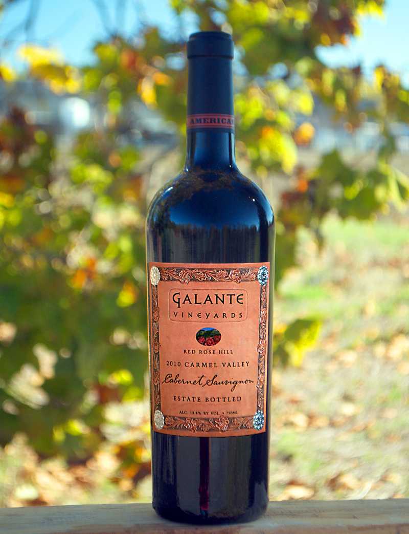 Galante Vineyards 2010 Red Rose Hill Carmel Valley Cabernet Sauvignon 750ml Wine Bottle