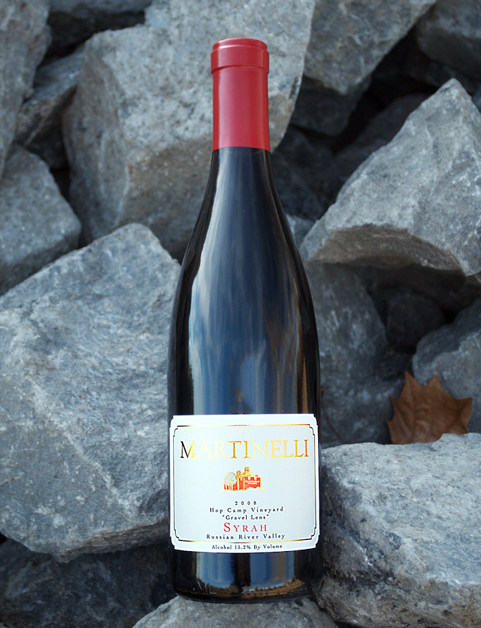 Martinelli 2008 Hop Camp “Gravel Lens” Syrah 750ml Wine Bottle