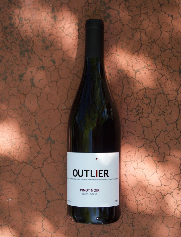 Outlier 2014 North Coast Pinot Noir 750ml Wine Bottle