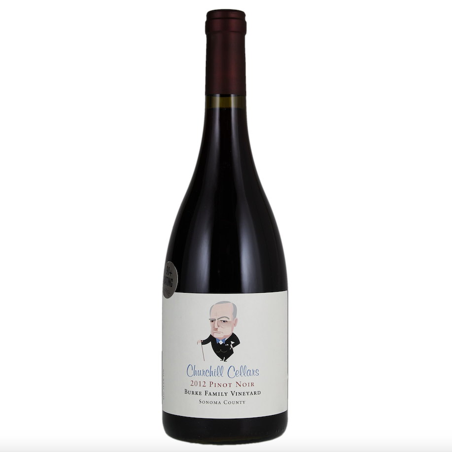 Churchill Cellars 2012 Burke Vineyards Sonoma County Pinot Noir 750ml Wine Bottle