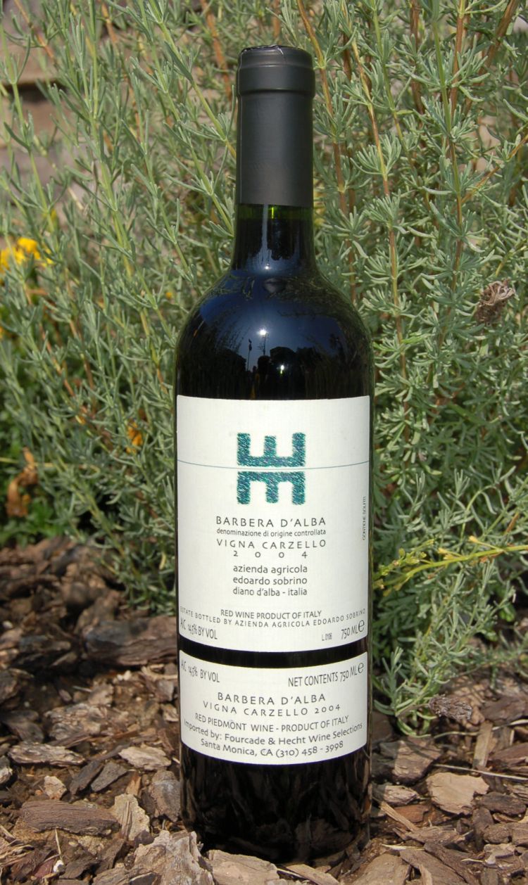 Az. Agr. Edoardo Sobrino 2004 Barbera d'Alba Vigna Carzello DOC 750ml Wine Bottle