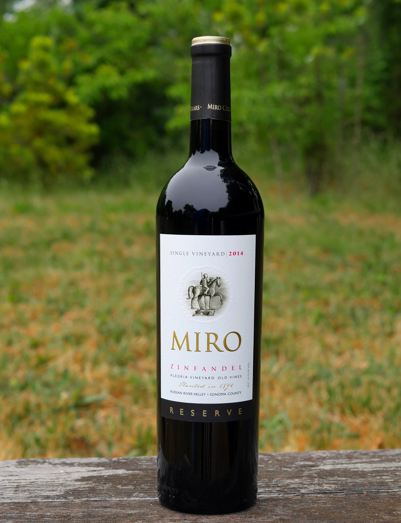 Miro Cellars 2014 Allegria Vineyard Old Vine Russian River Valley Zinfandel 750ml Wine Bottle