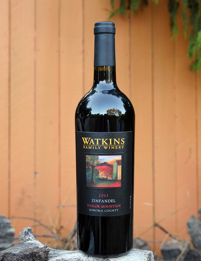 Watkins Family Winery 2013 Taylor Mountain Sonoma County Zinfandel 750ml Wine Bottle