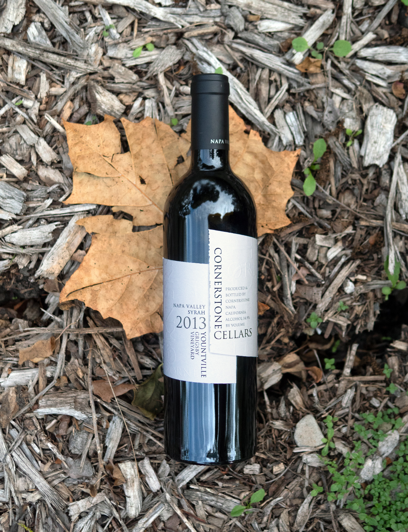 Cornerstone Cellars 2013 Grigsby Vineyard Yountville Syrah 750ml Wine Bottle