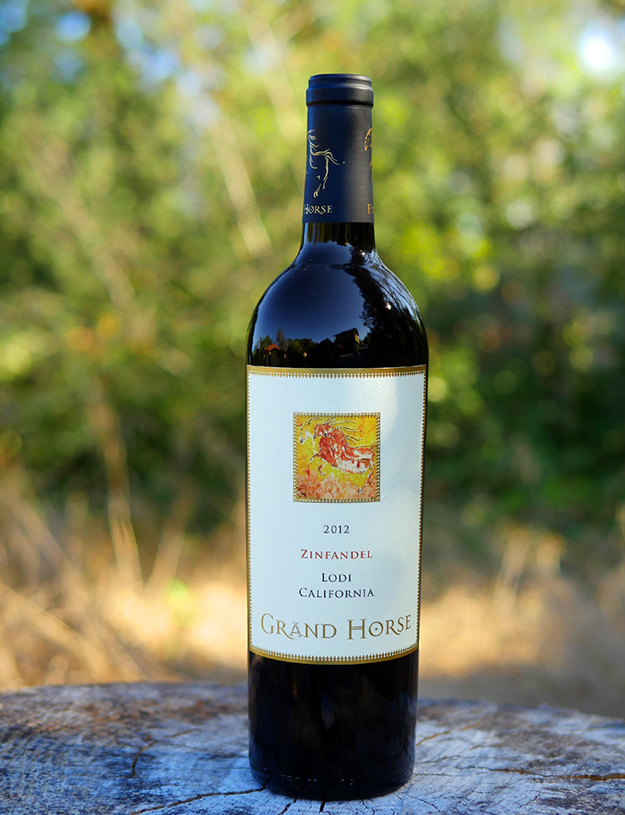 Grand Horse 2012 Lodi Zinfandel 750ml Wine Bottle