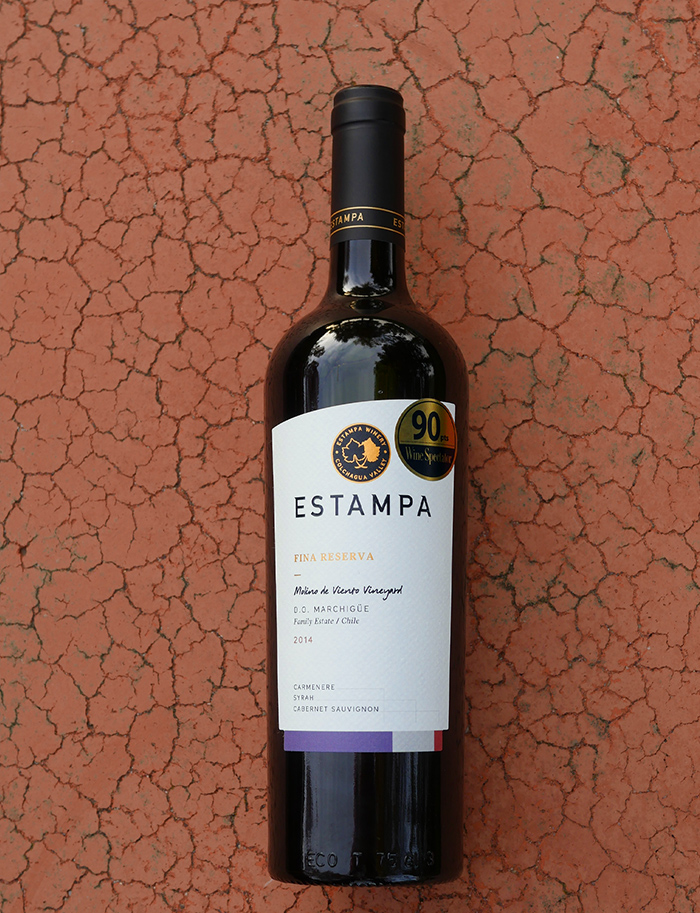 Estampa 2014 Fina Reserva D.O. Marchigüe Family Estate Carmenere Blend 750ml Wine Bottle
