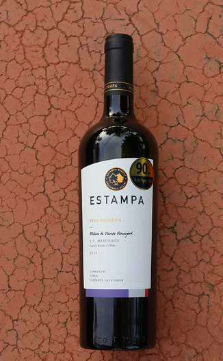 Estampa 2014 Fina Reserva D.O. Marchigüe Family Estate Carmenere Blend 750ml Wine Bottle