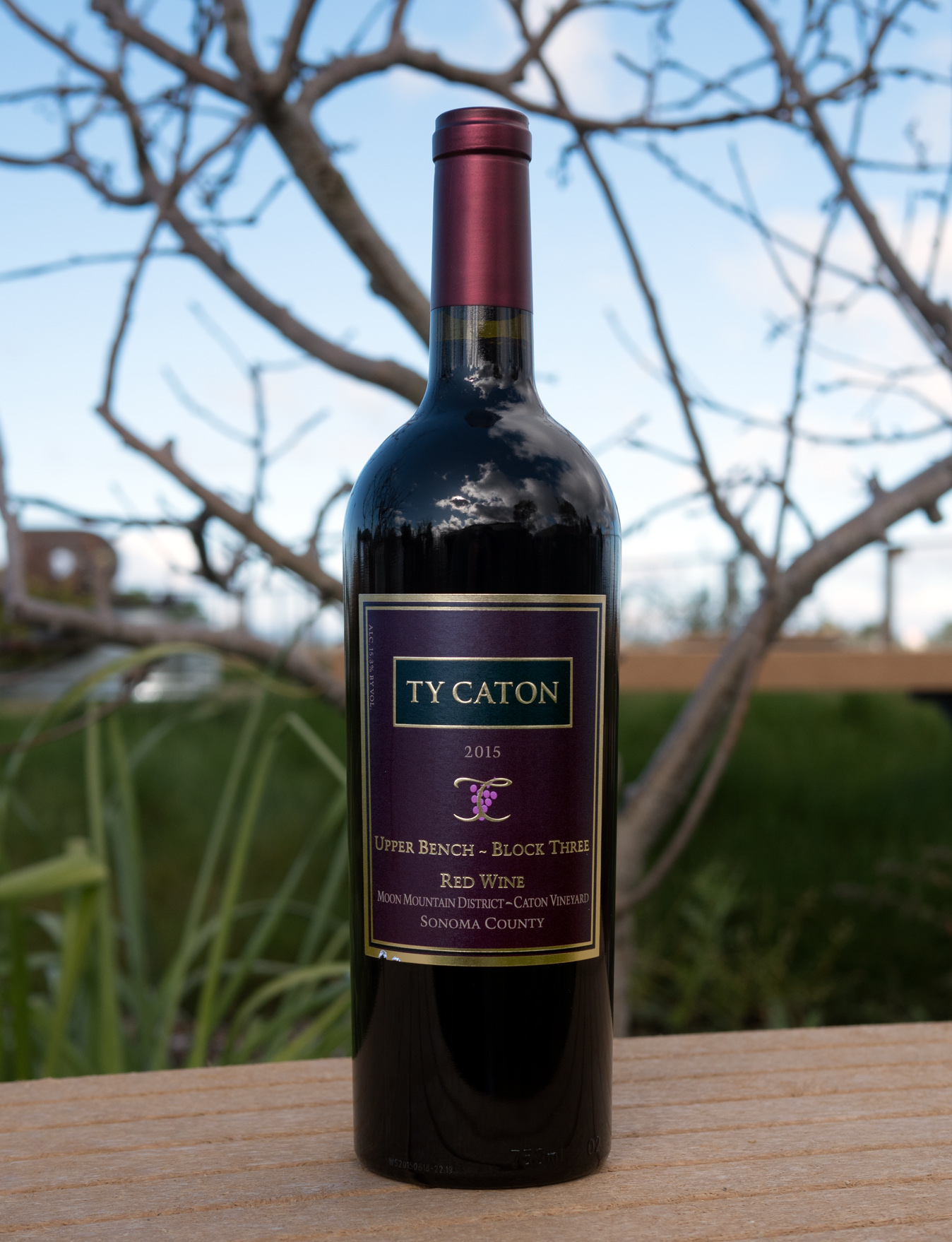 Ty Caton 2015 Upper Bench Moon Block Three Mountain District Red Wine 750ml Wine Bottle