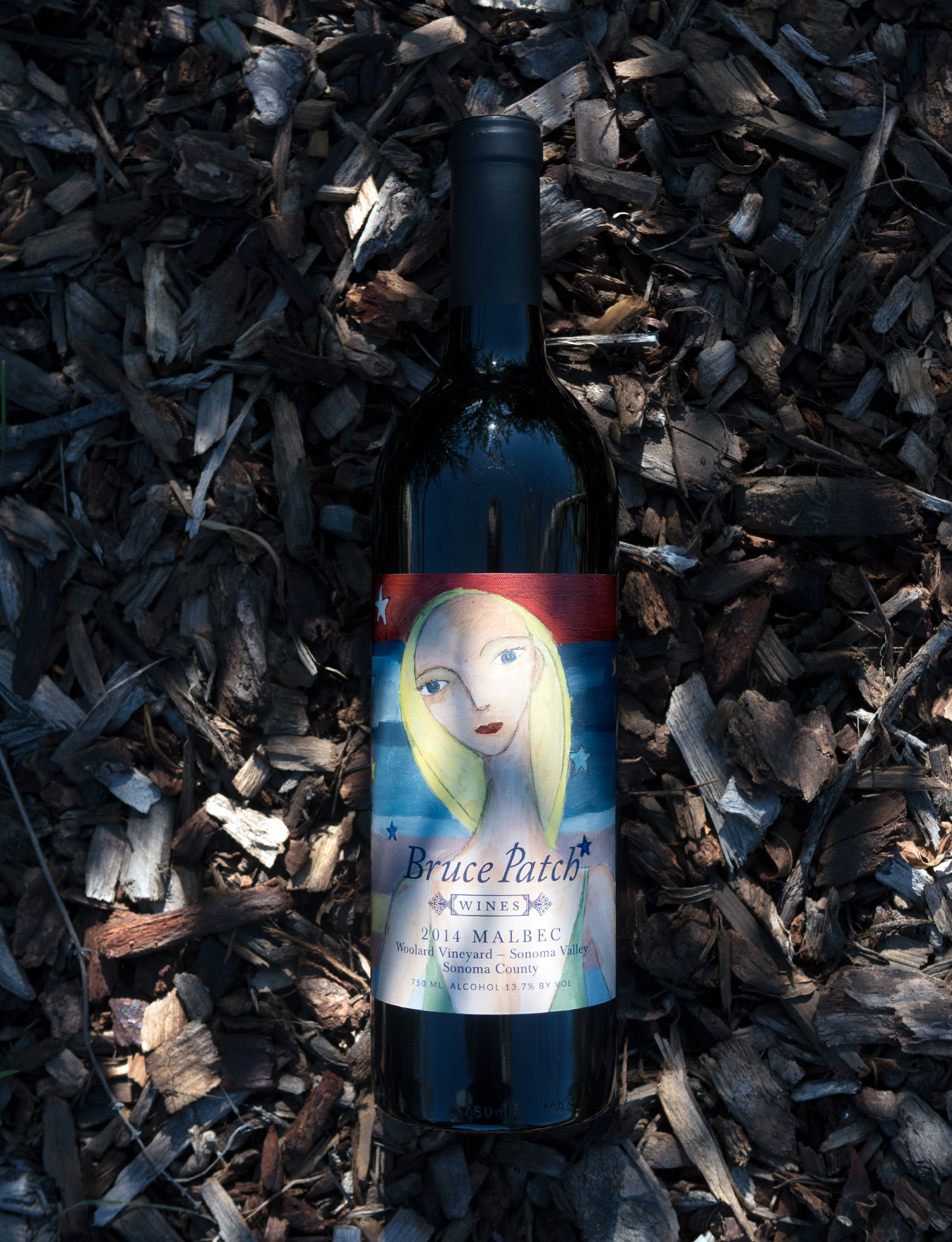 Bruce Patch Wines 2014 Woolard Vineyard Sonoma Valley Malbec 750ml Wine Bottle