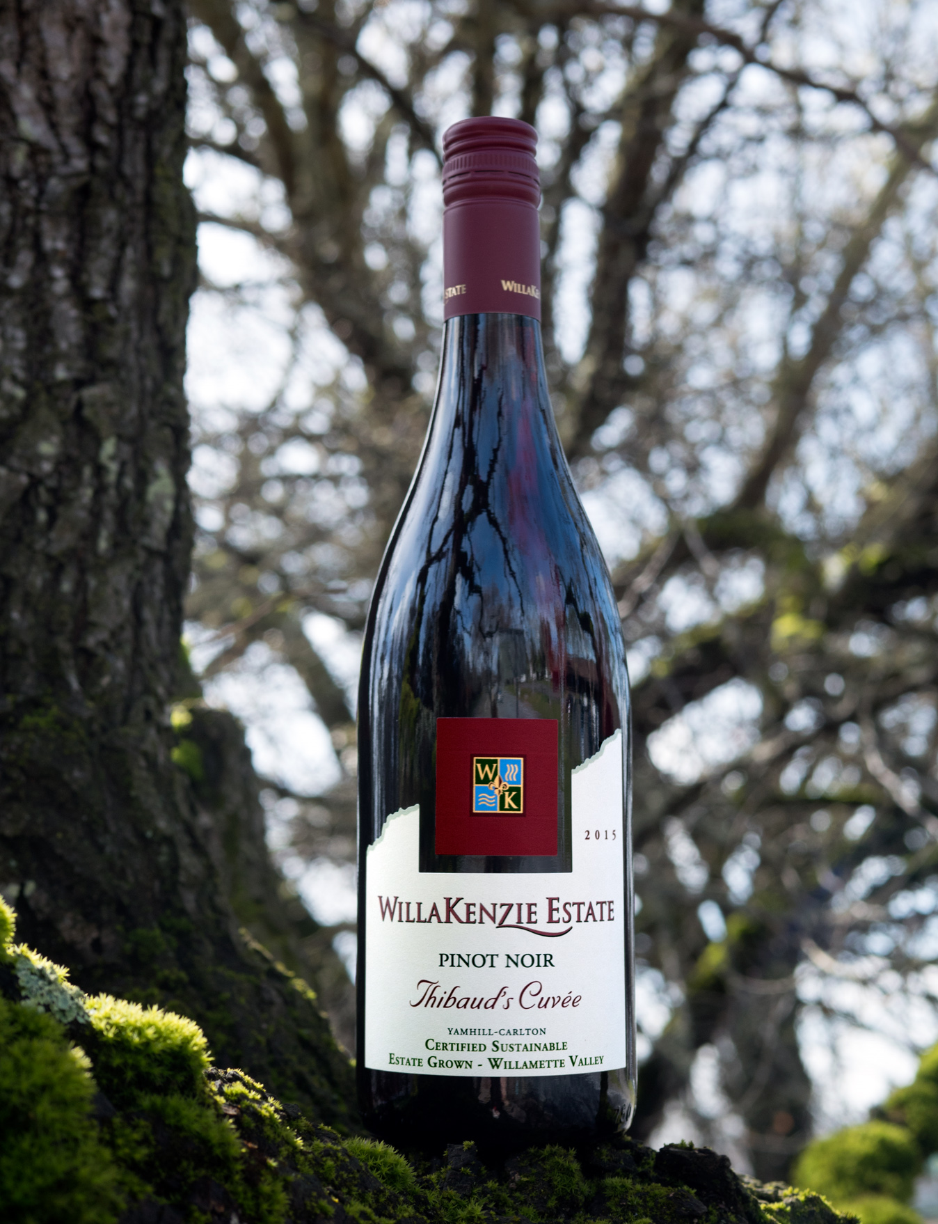 WillaKenzie Estate 2015 Certified Sustainable Estate Grown Willamette Valley Thibaud's Cuvèe 750ml Wine Bottle