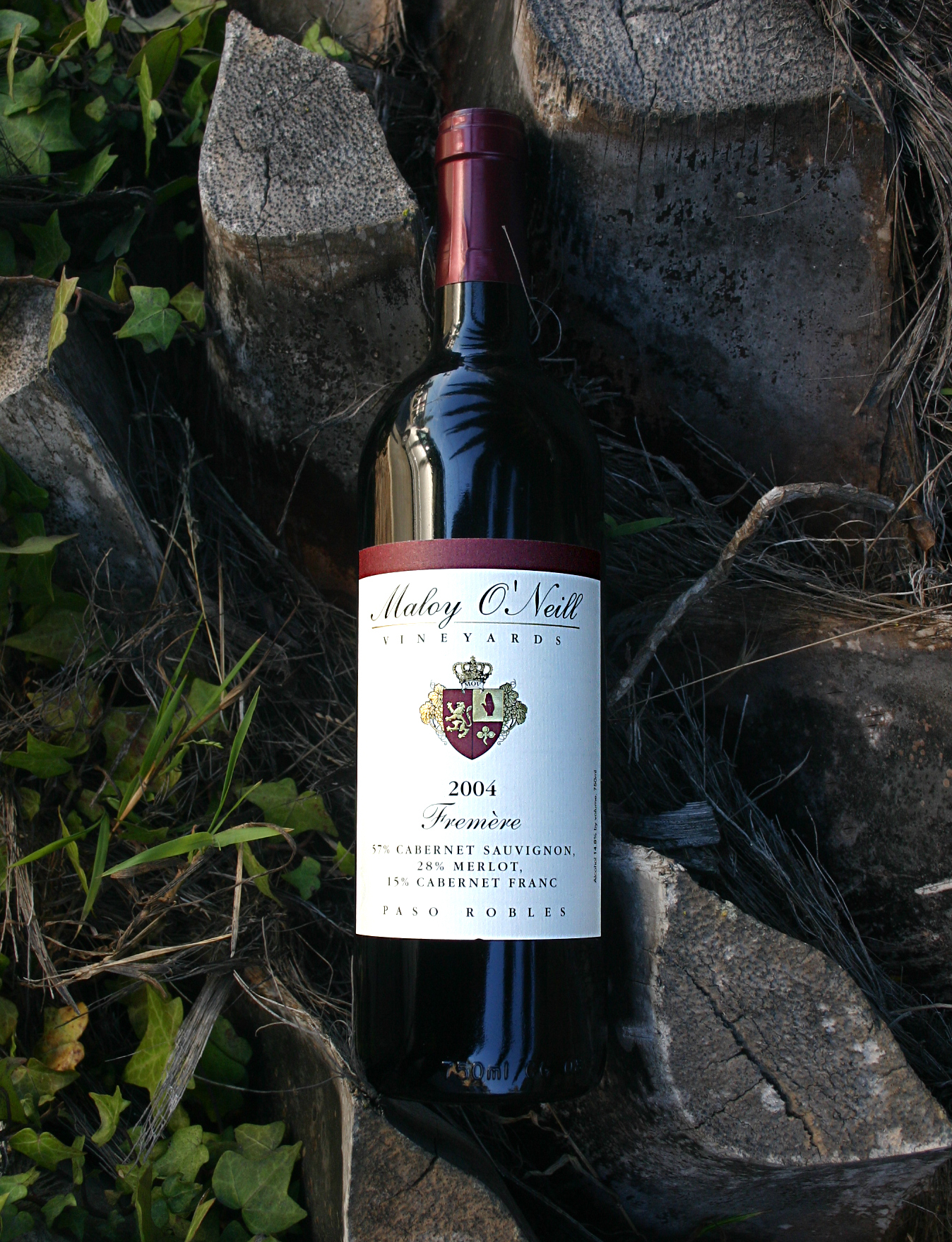 Maloy O'Neill Vineyards 2004 Fremère 750ml Wine Bottle