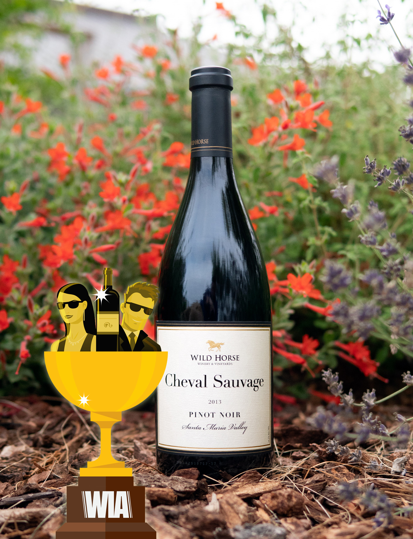 Wild Horse Winery and Vineyards 2013 "Cheval Sauvage" Santa Maria Valley Pinot Noir 750ml Wine Bottle