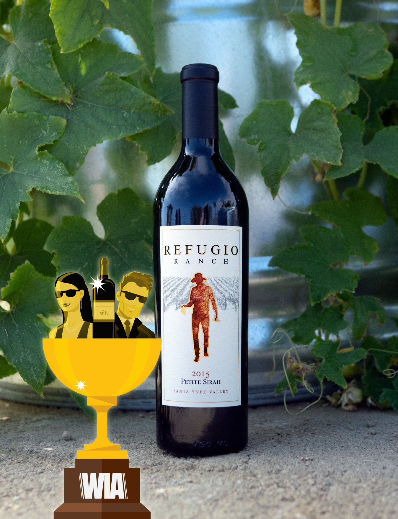 Refugio Ranch Vineyards 2015 Santa Ynez Valley Petite Sirah 750ml Wine Bottle