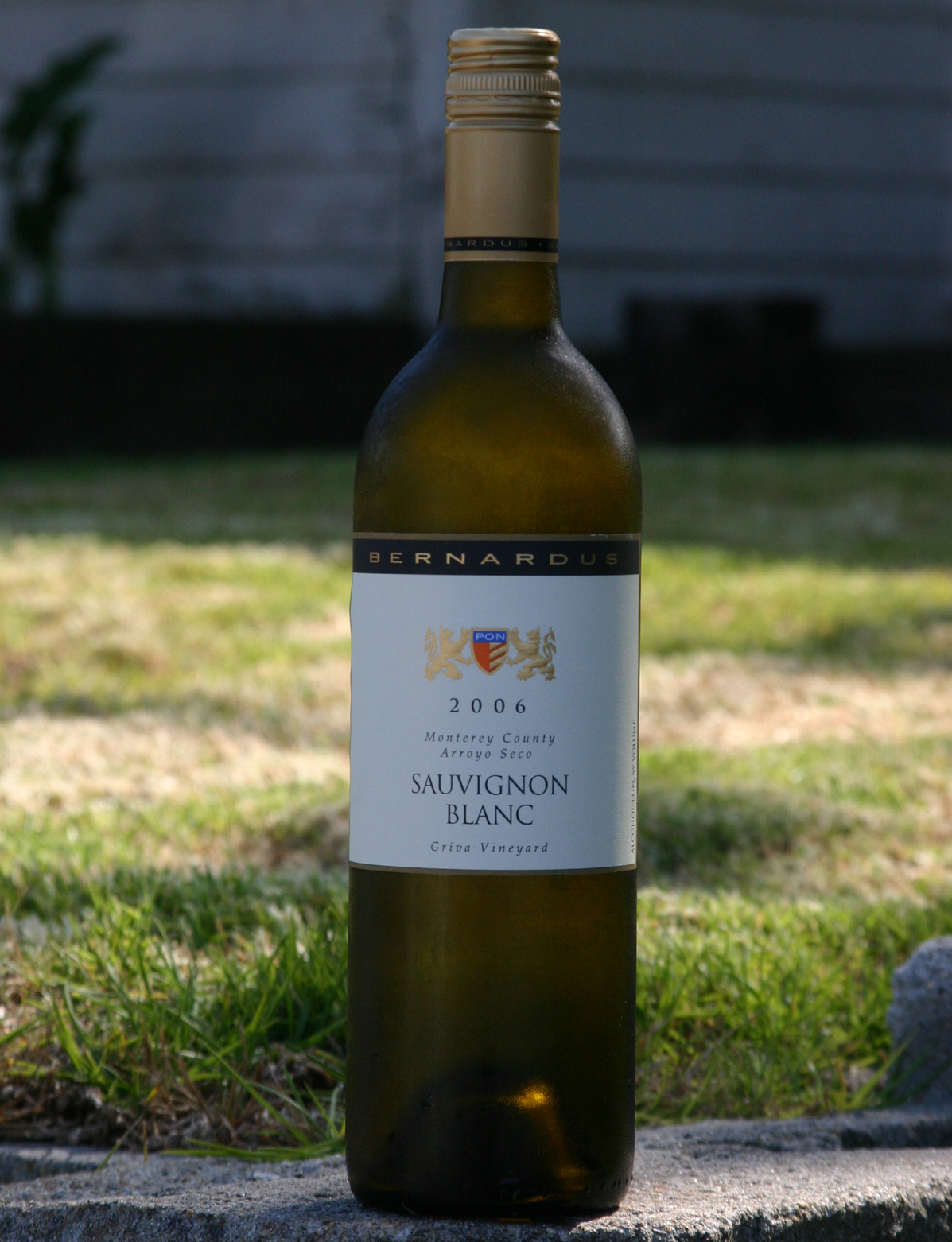 Bernardus Winery 2006 Sauvignon Blanc 750ml Wine Bottle