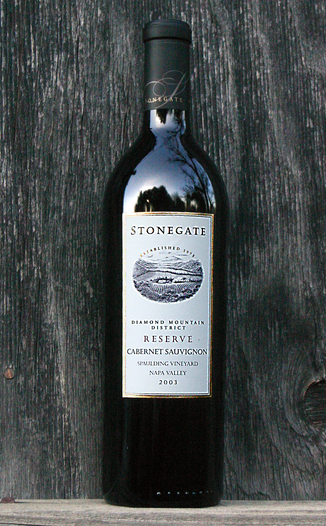 Stonegate Winery 2003 Diamond Mountain Reserve Cabernet Sauvignon 750ml Wine Bottle