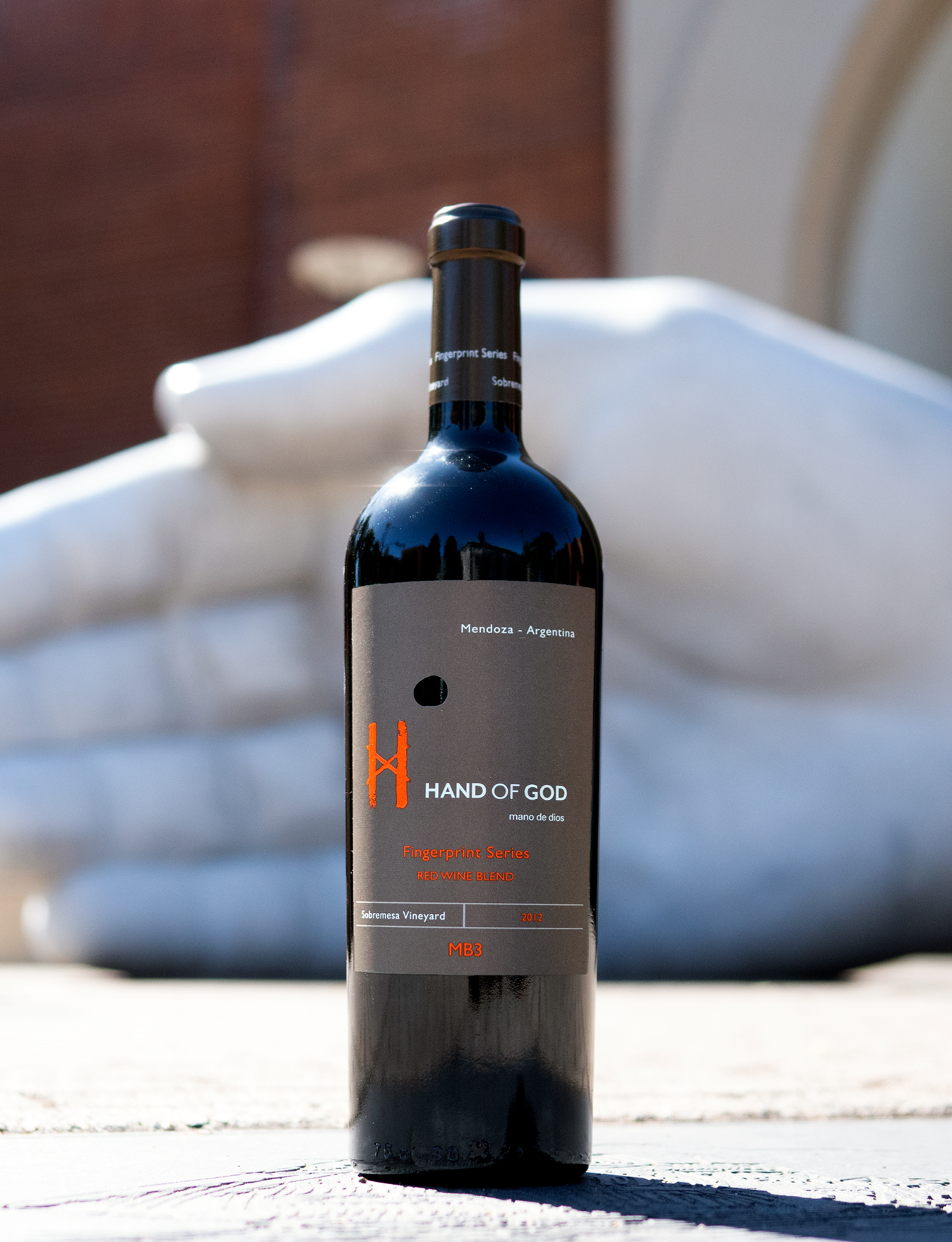 Hand of God 2012 'MB3' Sobremesa Vineyard Mendoza Malbec Blend 750ml Wine Bottle