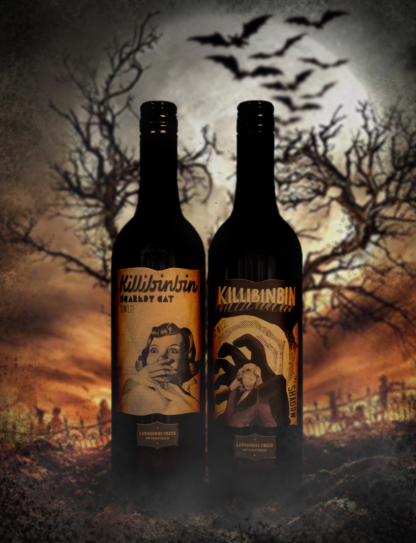 Brothers in Arms 2012 Killibinbin 'Scaredy Cat & The Shadow' Cabernet / Shiraz 2 Pack 750ml Wine Bottle