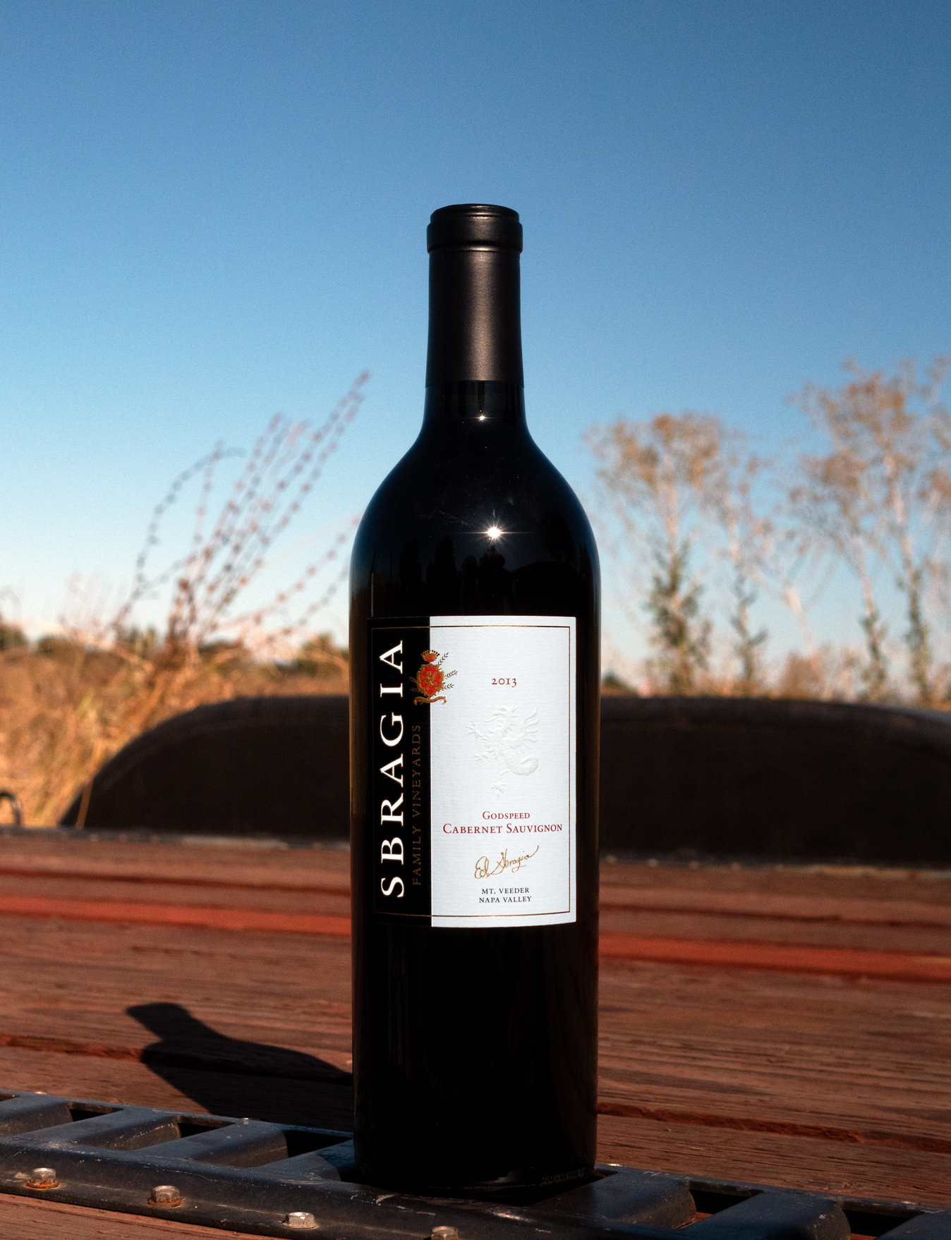 Sbragia Family Vineyards 2013 Godspeed Vineyard Mt. Veeder Cabernet Sauvignon 750ml Wine Bottle