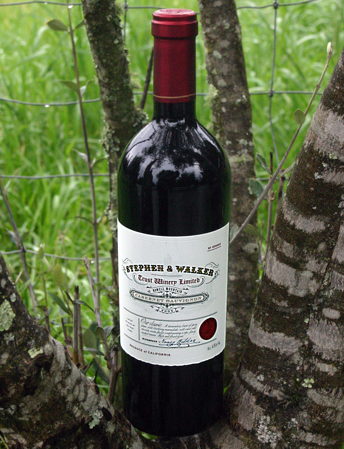 Stephen & Walker 2005 Howell Mountain Cabernet Sauvignon 750ml Wine Bottle