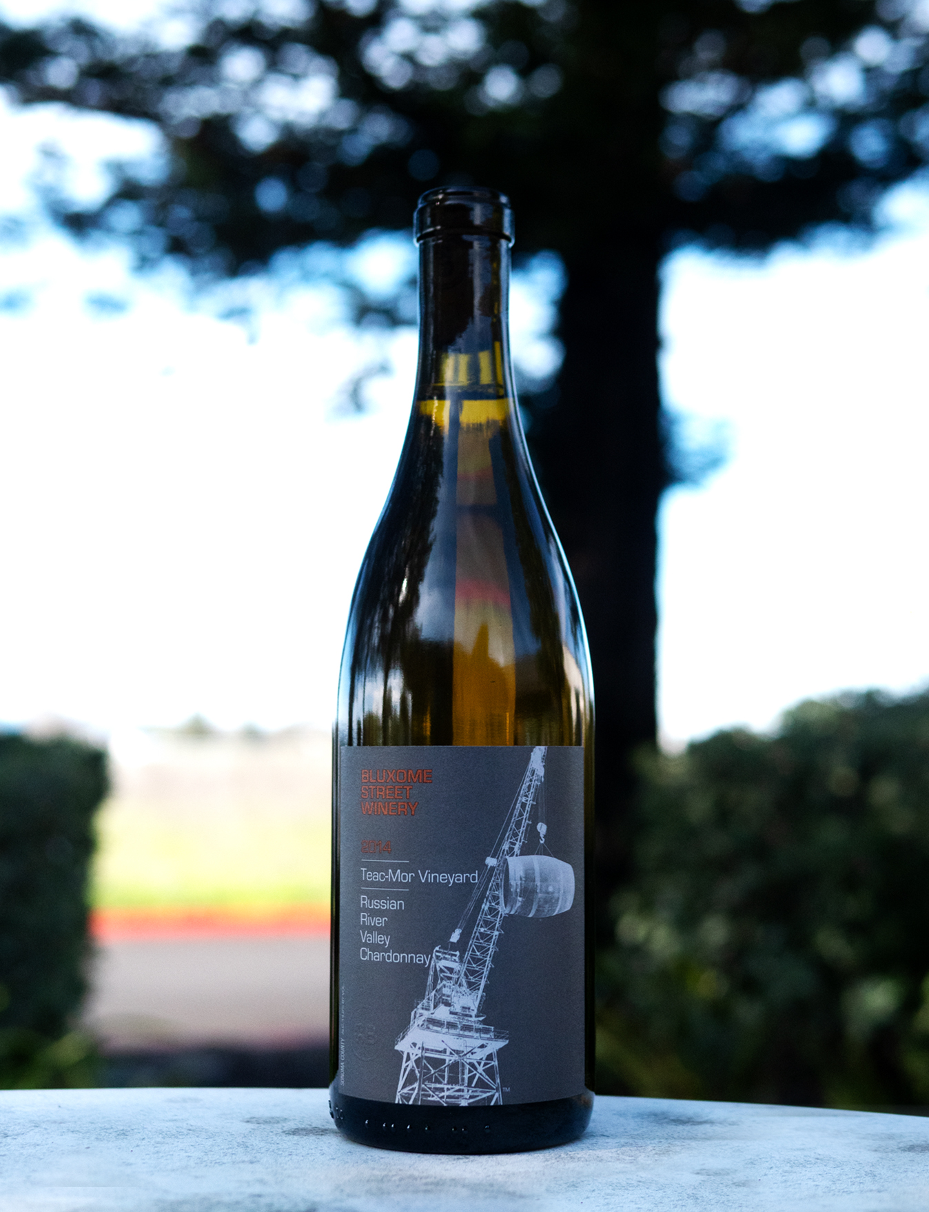 Bluxome Street Winery 2014 Teac-Mor Vineyard Russian River Valley Chardonnay 750ml Wine Bottle