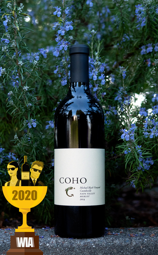 COHO 2014 Michael Black Vineyard Napa Valley Merlot 750ml Wine Bottle