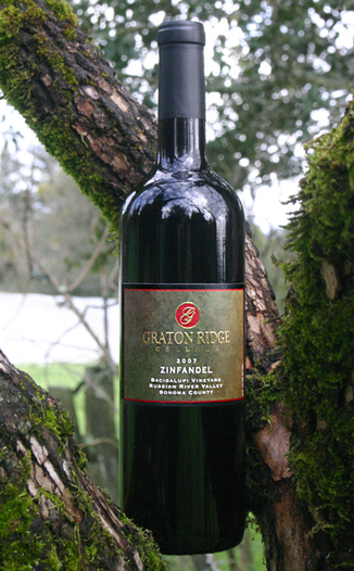Graton Ridge Cellars 2007 Bacigalupi Vineyard Zinfandel 750ml Wine Bottle
