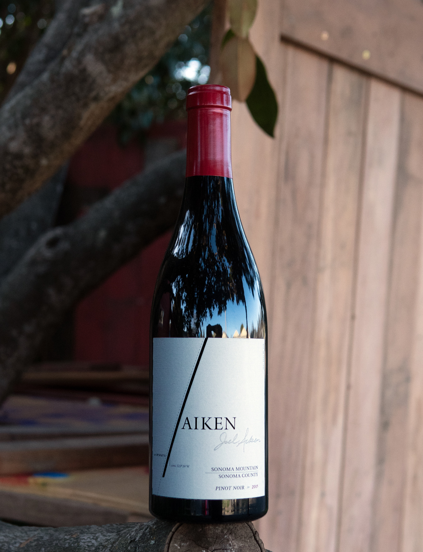 Aiken 2015 Silver Pines Vineyard Sonoma Mountain Pinot Noir 750ml Wine Bottle